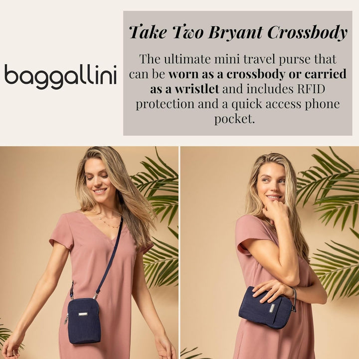 Baggallini Damen Take Two RFID Bryant Crossbody French Navy, French Navy