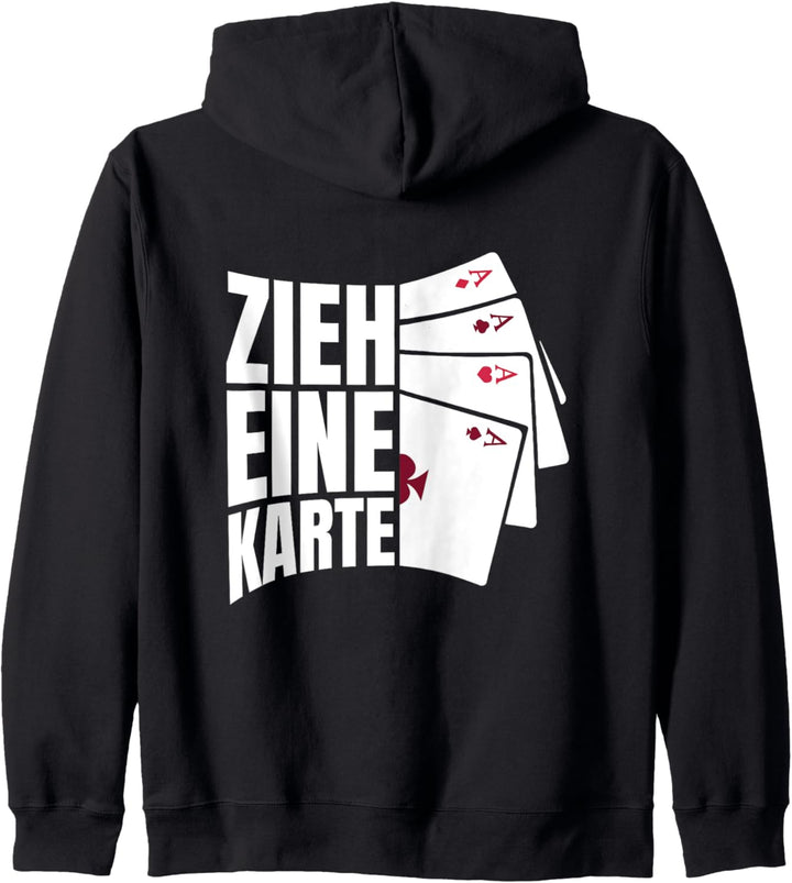 Zieh eine Karte - Zaubertrick Magier Zauberer Spruch Kapuzenjacke