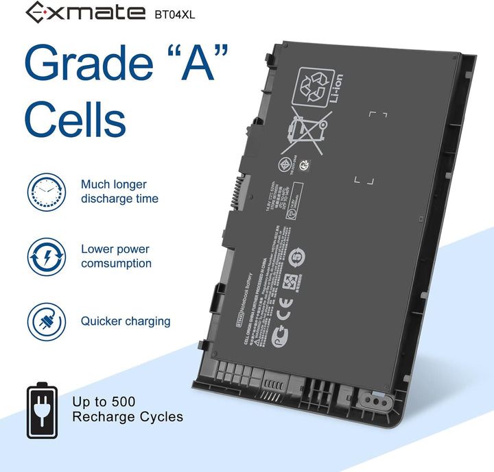 Exmate Laptop Akku BT04XL BA06 für HP EliteBook Folio 9470 9470M 9480M BT04 BA06XL HSTNN-IB3Z HSTNN-