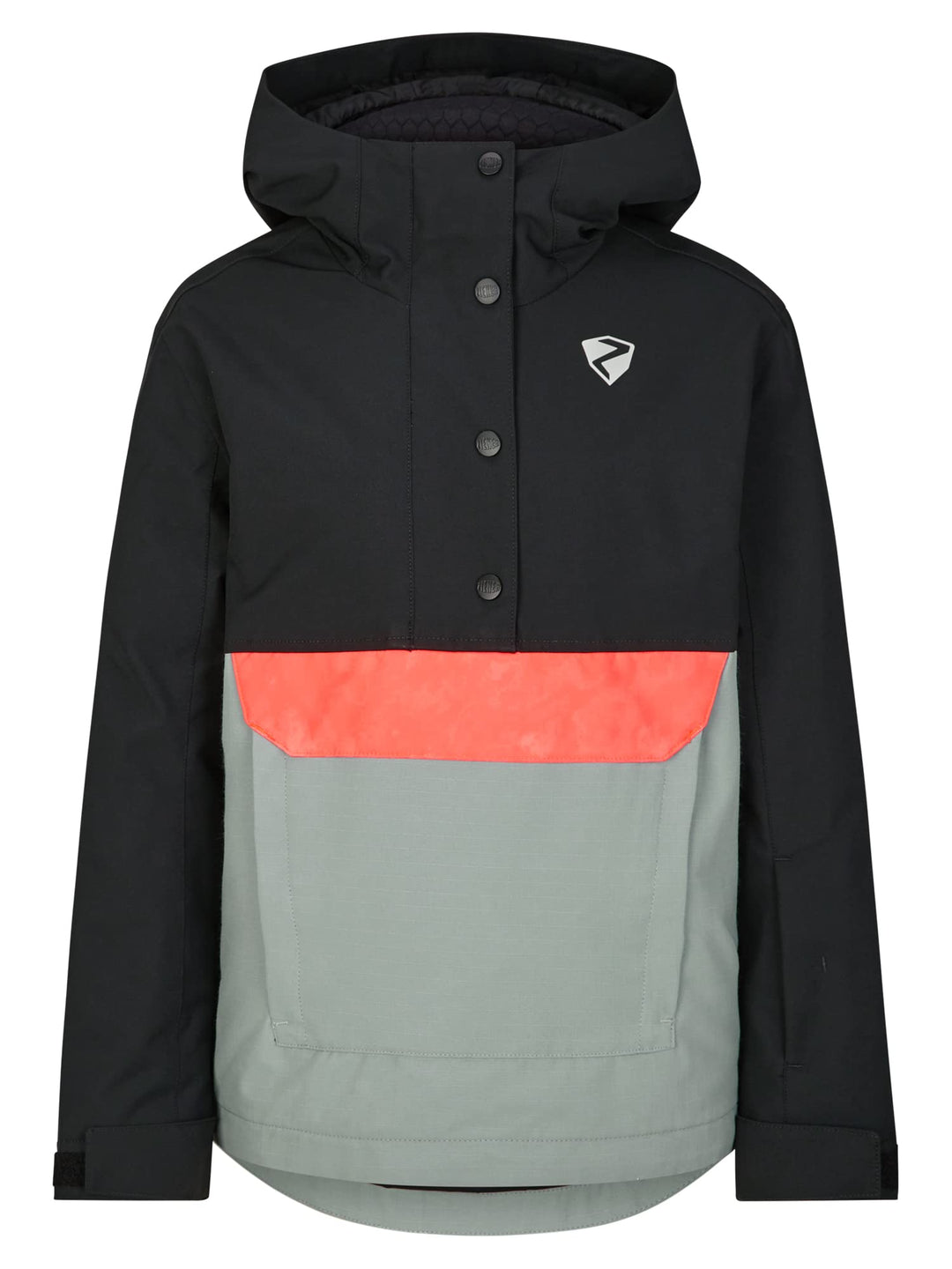 Ziener Mädchen Anefay Ski-Jacke, Winter-Jacke | wasserdicht, winddicht, warm (1er Pack) 128 Schwarz,