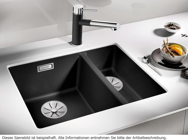 BLANCO SUBLINE 340/160-U | SILGRANIT felsgrau | Einbauart: Unterbau | Hauptbecken rechts | ohne Abla