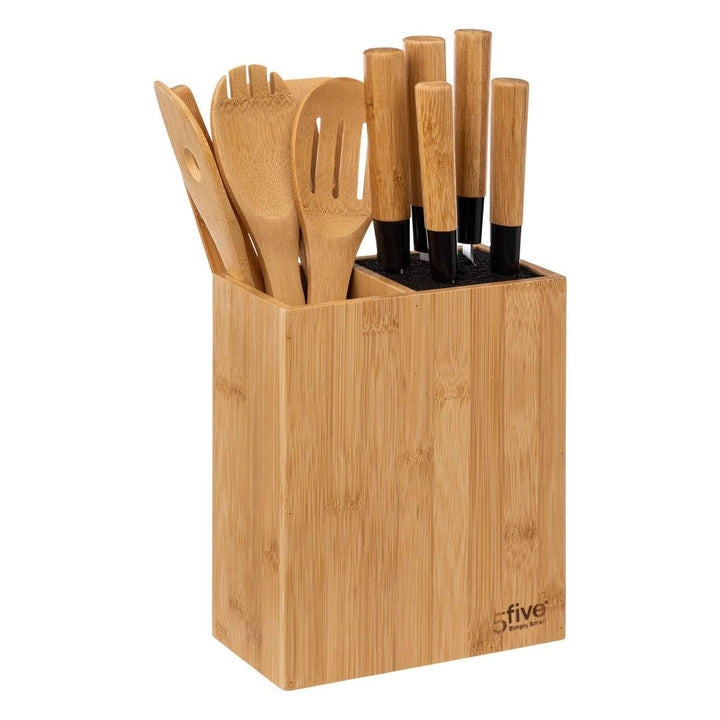 5 five simply smart 5five - block 5 messer & 5 utensilien mit bambusgriff