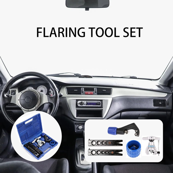 MorNon Bördelgerät 45 Grad Doppelt und Einfach Bremsleitung Rohr Set mit Biegezange Bördeln Werkzeug