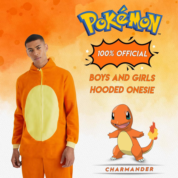 Pokemon-Einteiler mit Kapuze für Jungen oder Mädchen, Evoli, Gengar, Glumanda, Pikachu, Relaxo, Schi