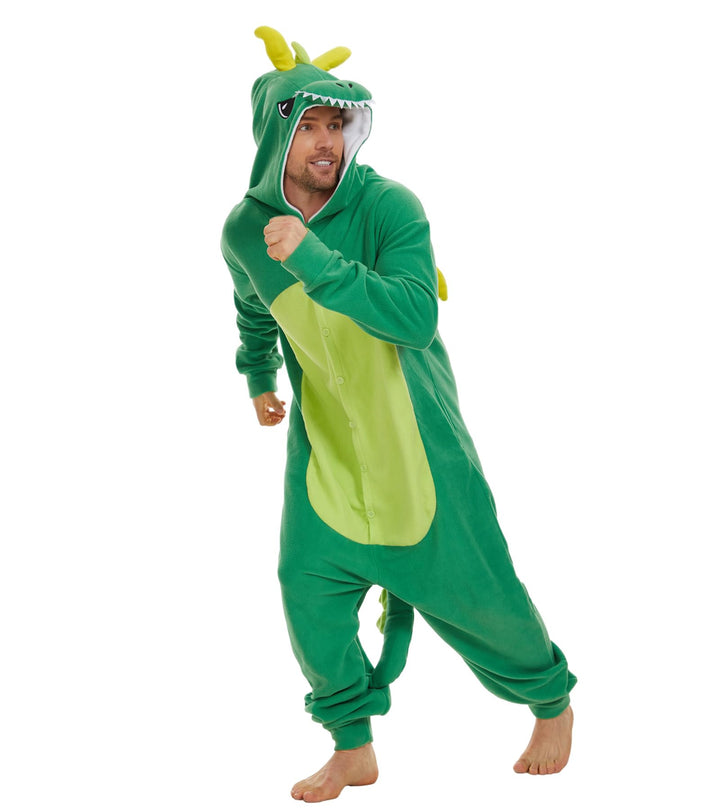 Guturris Unisex Drache Pyjamas Tier Schlafanzug Jumpsuit Halloween Cosplay Kostüm Schlafanzug Nachtw