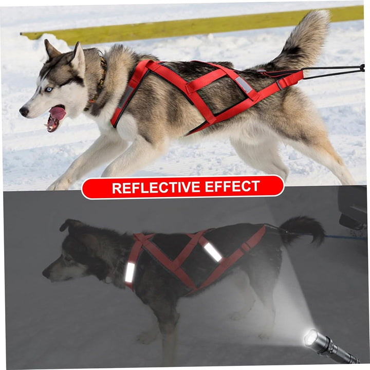 Mushing-Geschirr für Hundeschlitten Übung für Haustiere Gewichtszug-Schlittengeschirr Bikejöring Ski