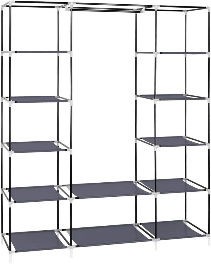 LEADZM Kleiderschrank, Faltschrank Stoffschrank Faltbare Garderobe Canvas mit Reissverschluss, Fäche