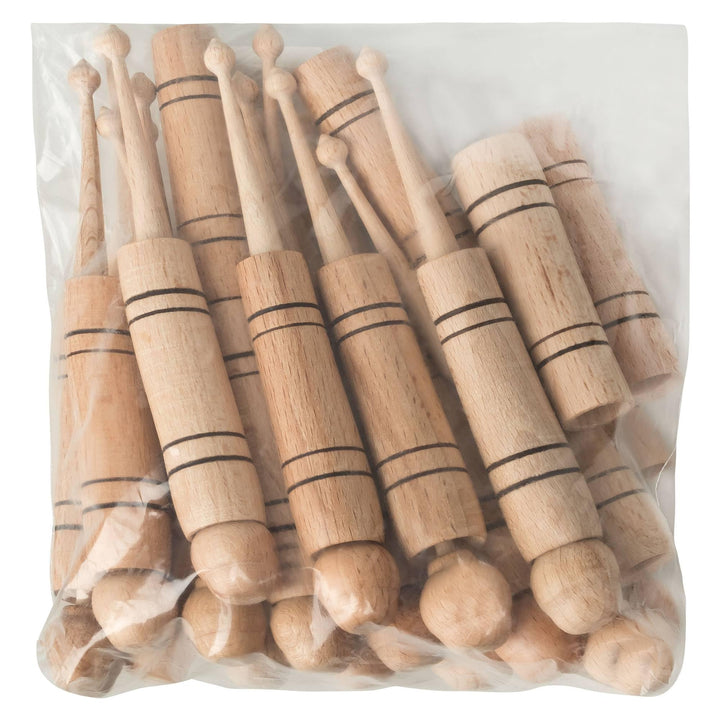 DESERMO Klöppel im 20er Beutel (10x 2er Set) aus Holz - traditionelles Handwerk Klöppeln - Hülsenklö