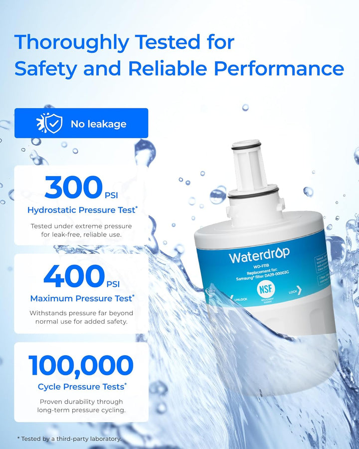 Waterdrop DA29-00003G Kühschrank Wasserfilter, Ersatz für Samsung AquaPure Plus DA29-00003G, DA29-00