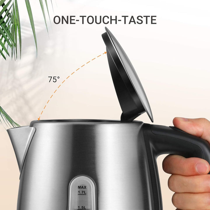 Midea Wasserkocher mit Temperatureinstellung (40, 60, 70, 80, 90, 100 Degree C),Edelstahl 1,7 Liter,
