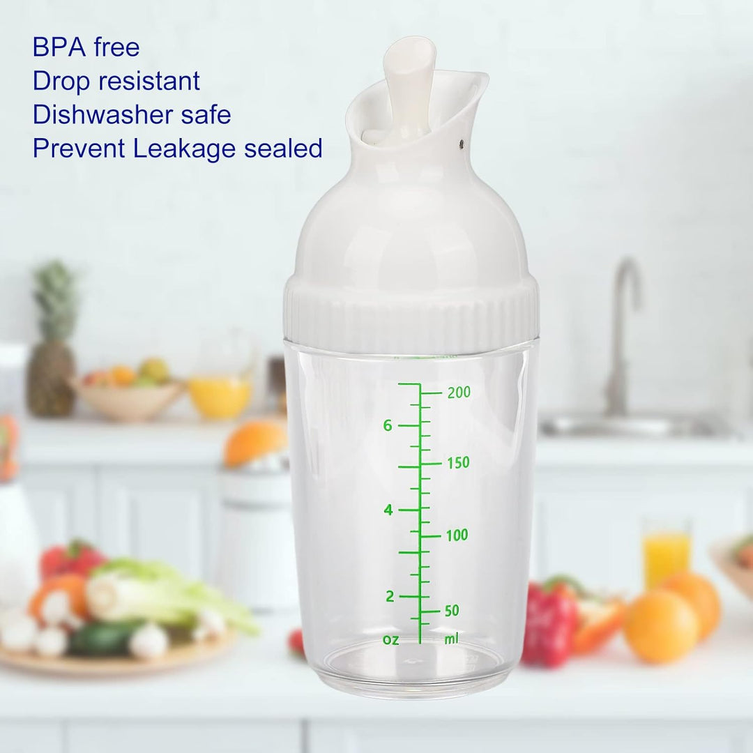 CCYLEZ Salat-Dressing-Shaker, 200 ml Salat-Dressing-Glas mit Deckel, Gute Griffe für die Küche, verh