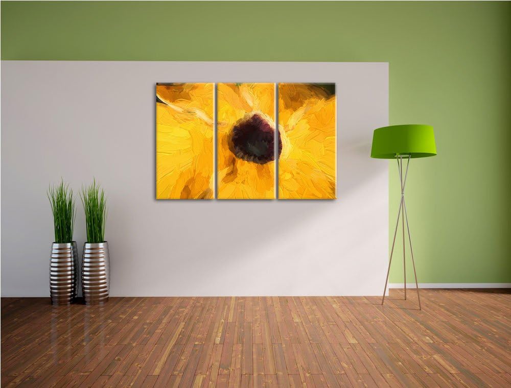 schöne Thunbergie NewArt 3-Teiler Leinwandbild 120x80 Bild auf Leinwand, XXL riesige Bilder fertig g