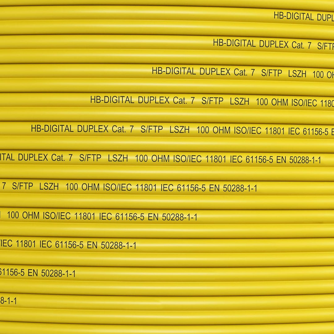 HB-DIGITAL 5m CAT 7 Netzwerkkabel LAN Kabel Verlegekabel Ethernet Installationskabel 10 Gbit/s AWG23