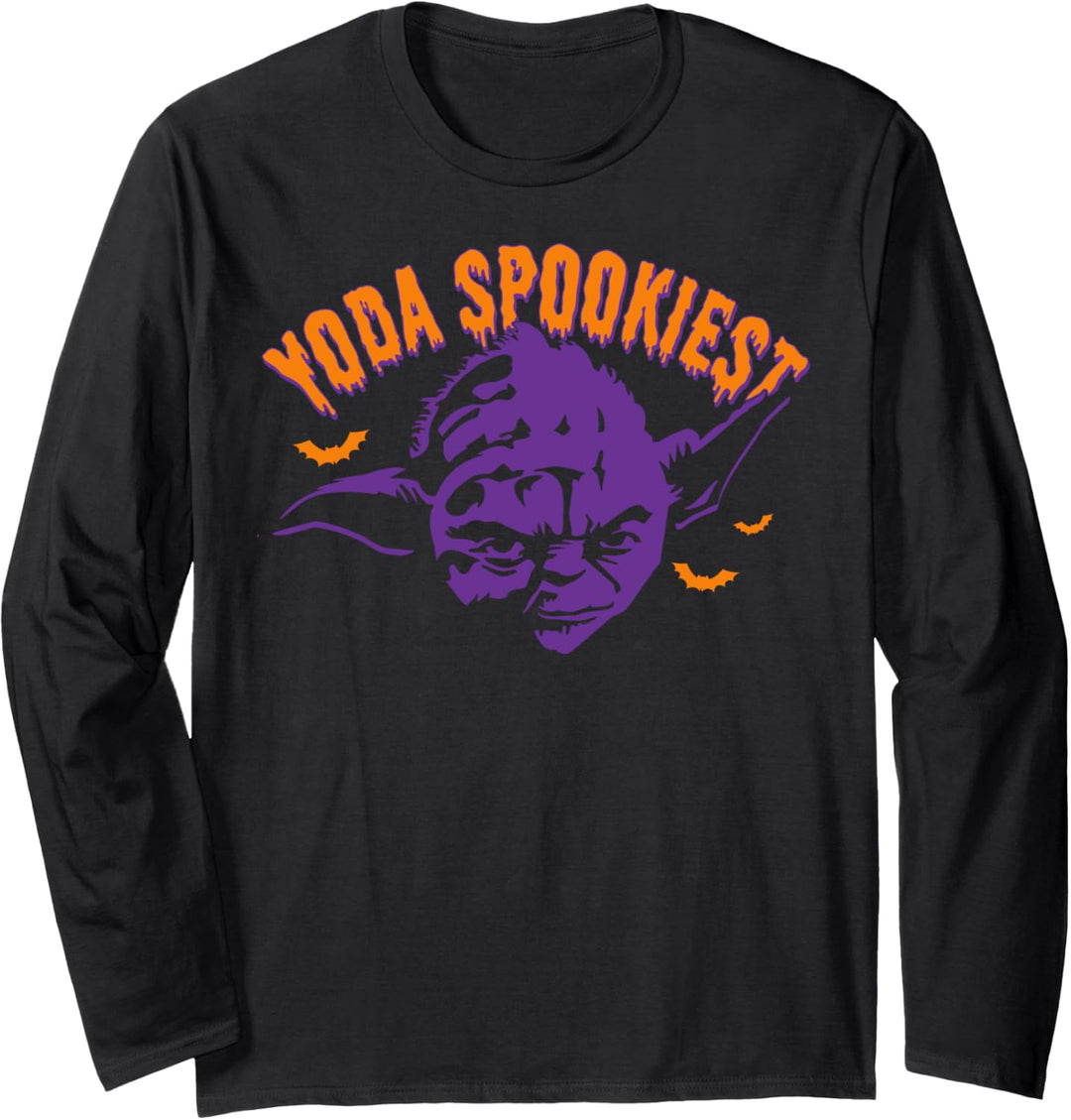 Star Wars Halloween Purple Yoda Spookiest Langarmshirt