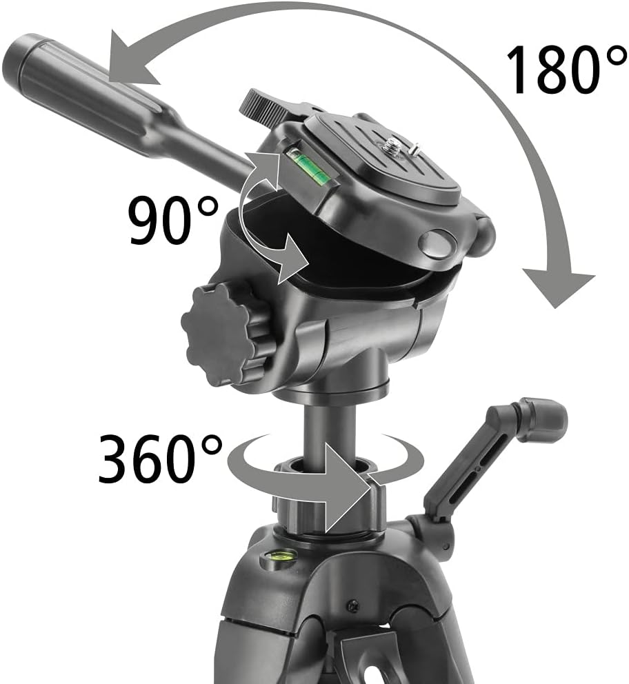 Hama Stativ Kamera "Action 170 3D" (Tripod mit 62-170cm Höhe, Fotostativ inkl. Handy-Halterung und T