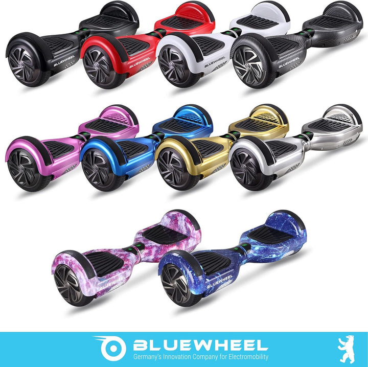 Bluewheel 6,5" Premium Hoverboard HX310s – Elektroboard mit LED, Bluetooth Lautsprecher, starker Dua