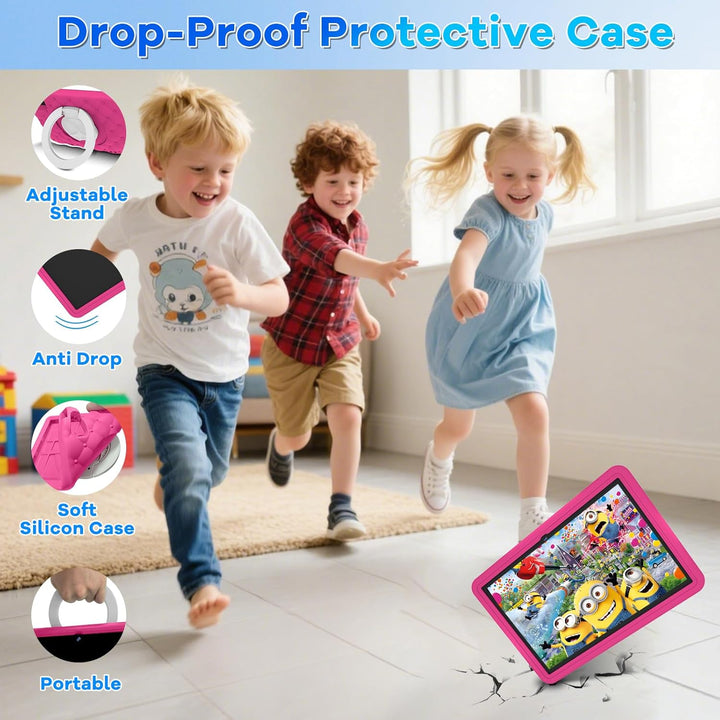 Kinder Tablet 10 Zoll Android 15 mit 30GB RAM + 64GB ROM(2TB), 5G WLAN 6, Widevine L1, Elterliche Ko