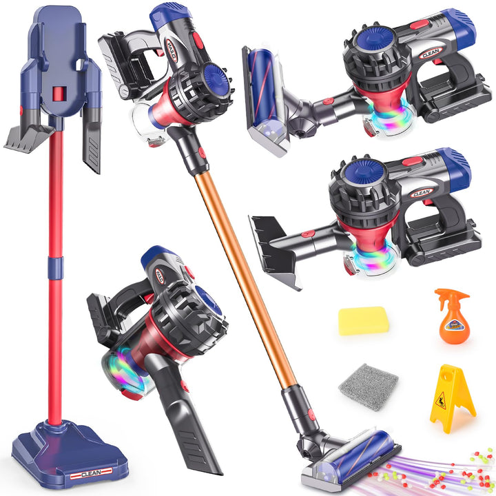Spielzeug Staubsauger für Kinder, 3-in-1 Staubsauger Spielzeug Set, Realistischer Kinderstaubsauger