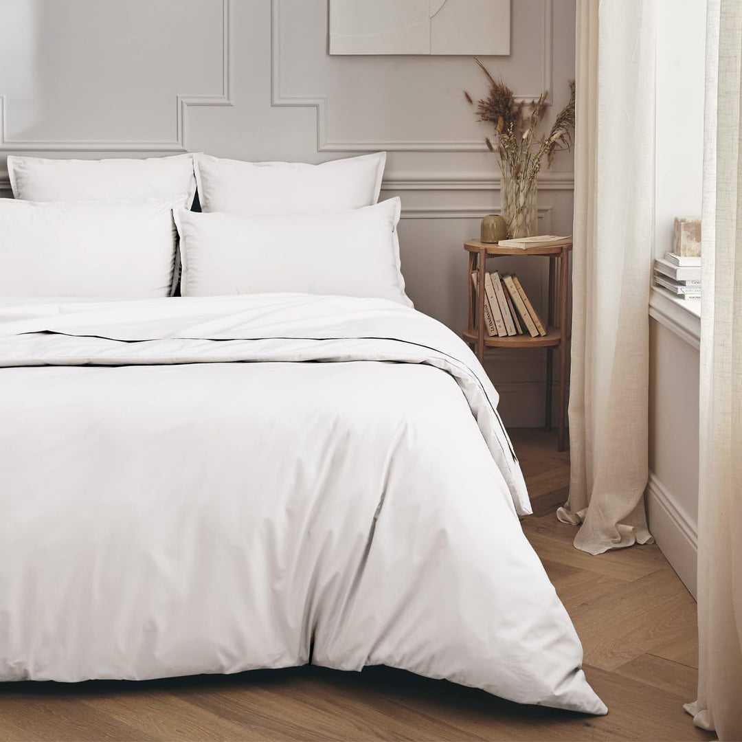 Essix Royal Line Spannbettlaken, Perkal-Baumwolle, weiss, 200 x 200 cm 200 x 200 cm Weiss, 200 x 200