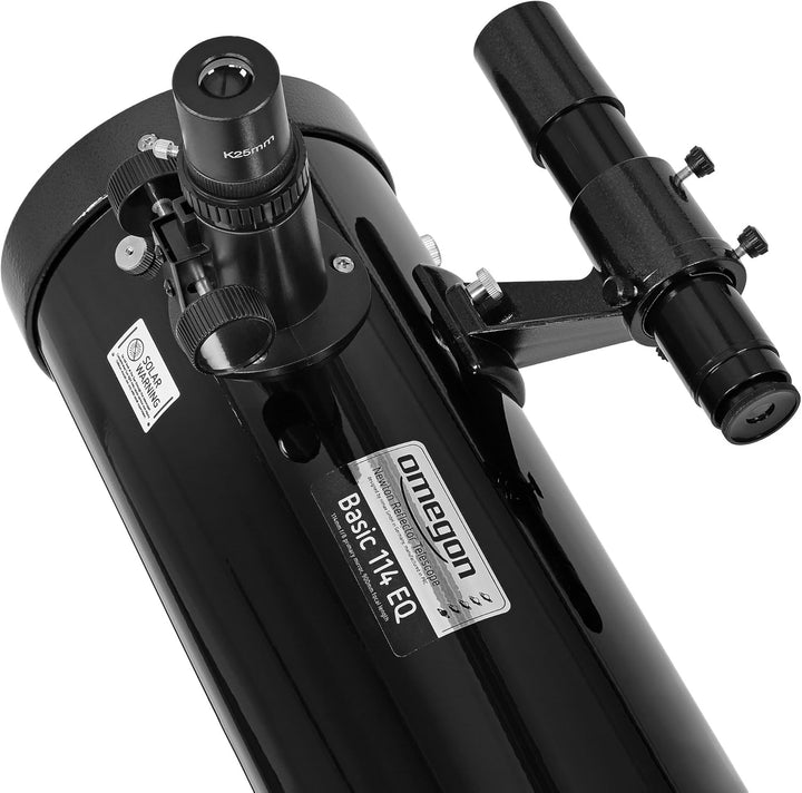 Omegon Teleskop N 114/900 EQ-1 | Spiegelteleskop Einsteiger | Parallaktische EQ-1 Montierung | präzi