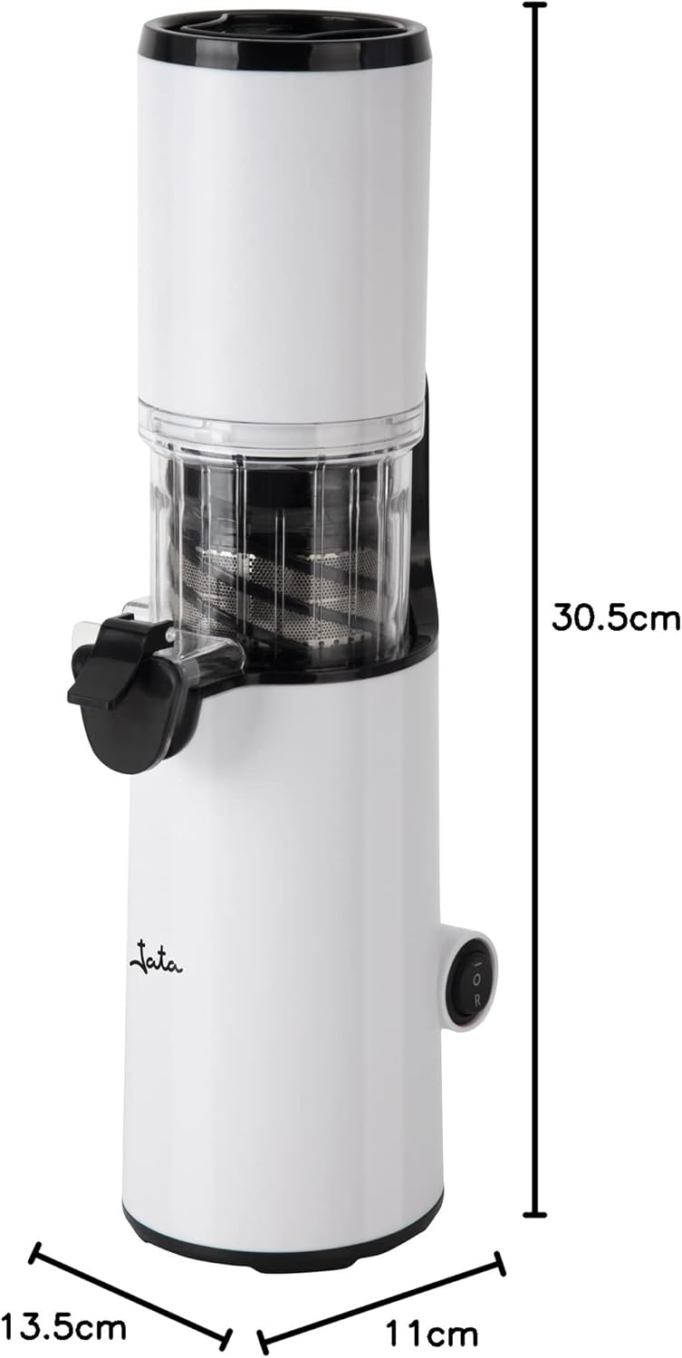 Jata JELI1201 Entsafter für Gemüse und Obst, langsame Entnahme, 60 U/min, 130 W, auslaufsicher, leis