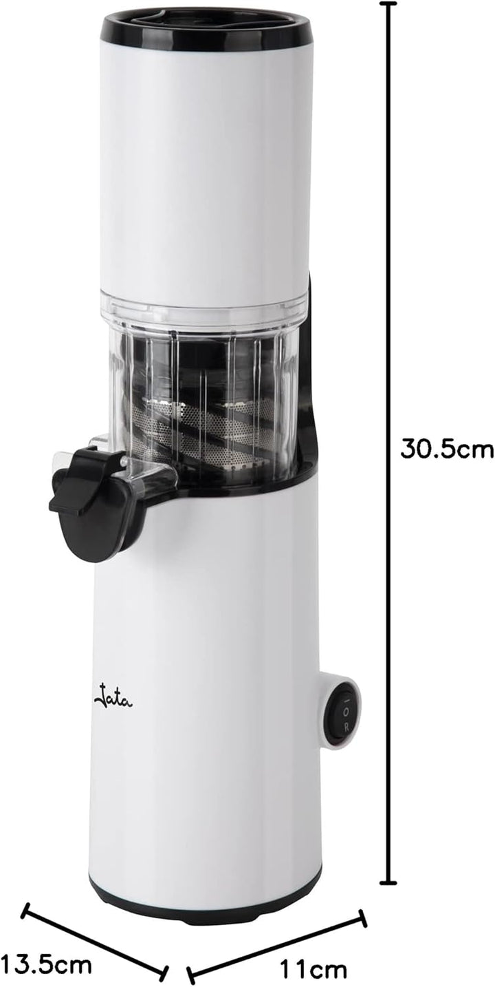Jata JELI1201 Entsafter für Gemüse und Obst, langsame Entnahme, 60 U/min, 130 W, auslaufsicher, leis