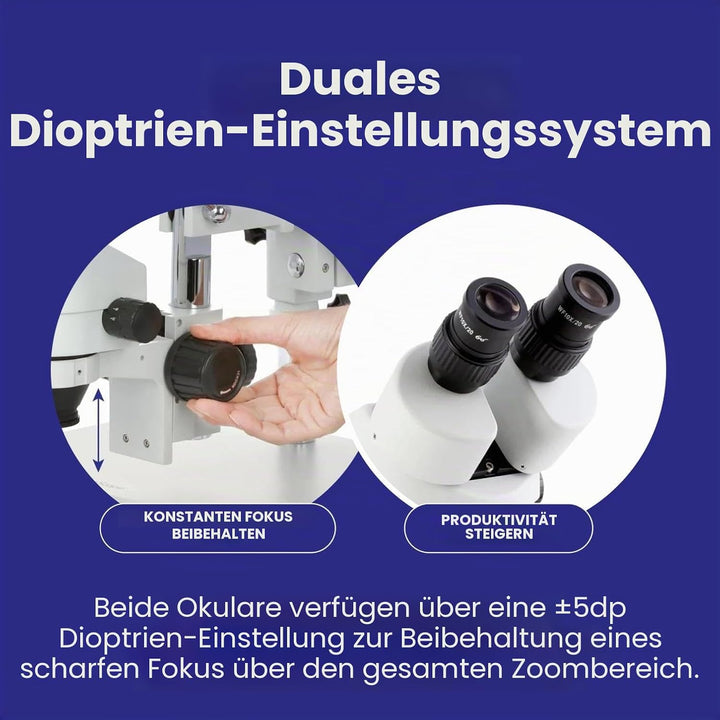 AmScope SM-4B Professionelles Fernglas, Stereo-Zoom-Mikroskop, WH10x Okulare, 7-45x Vergrösserung, 0