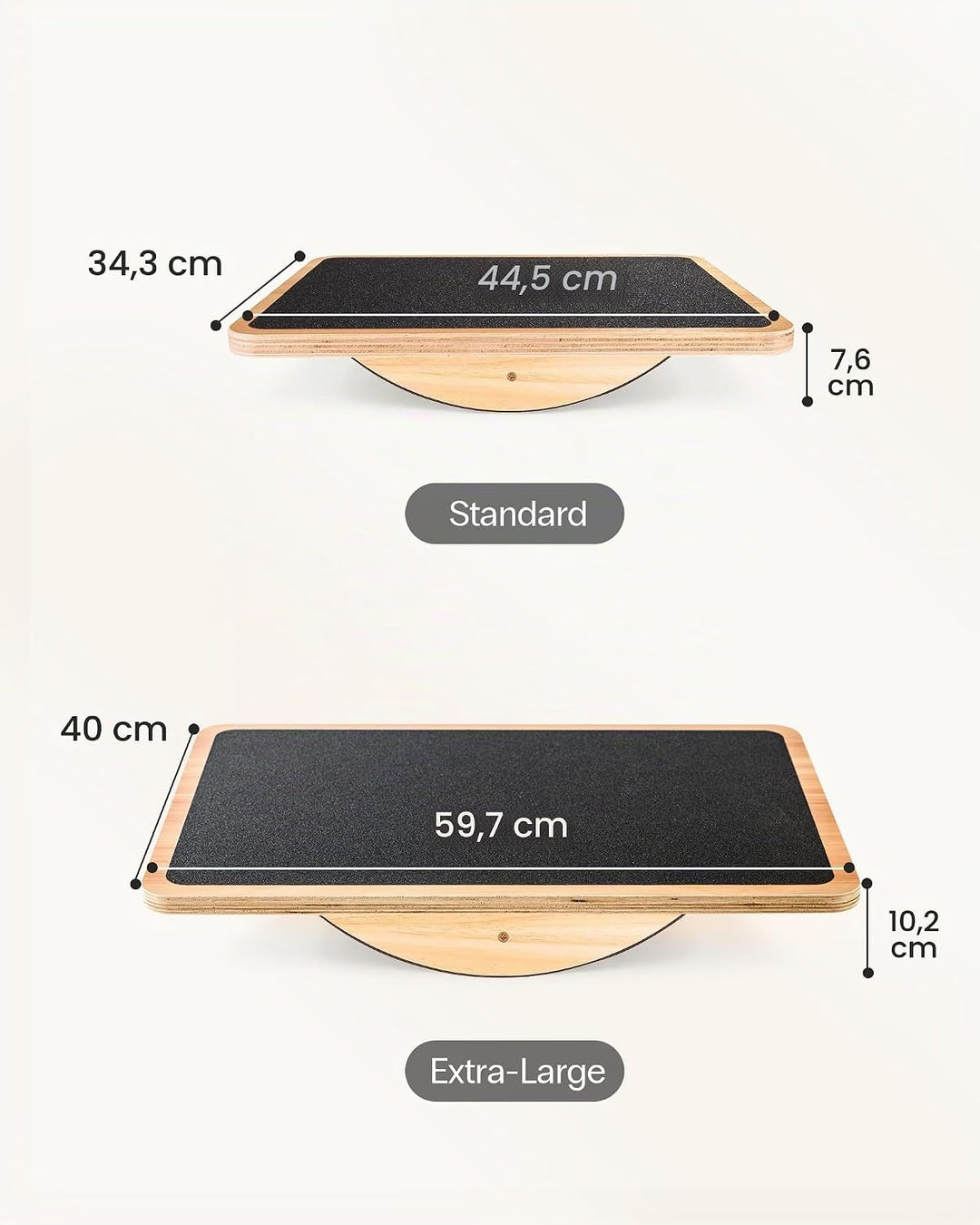 StrongTek Professional Wooden Balance Board, Rocker Board, Wood Standing Desk Accessory, Balancing B