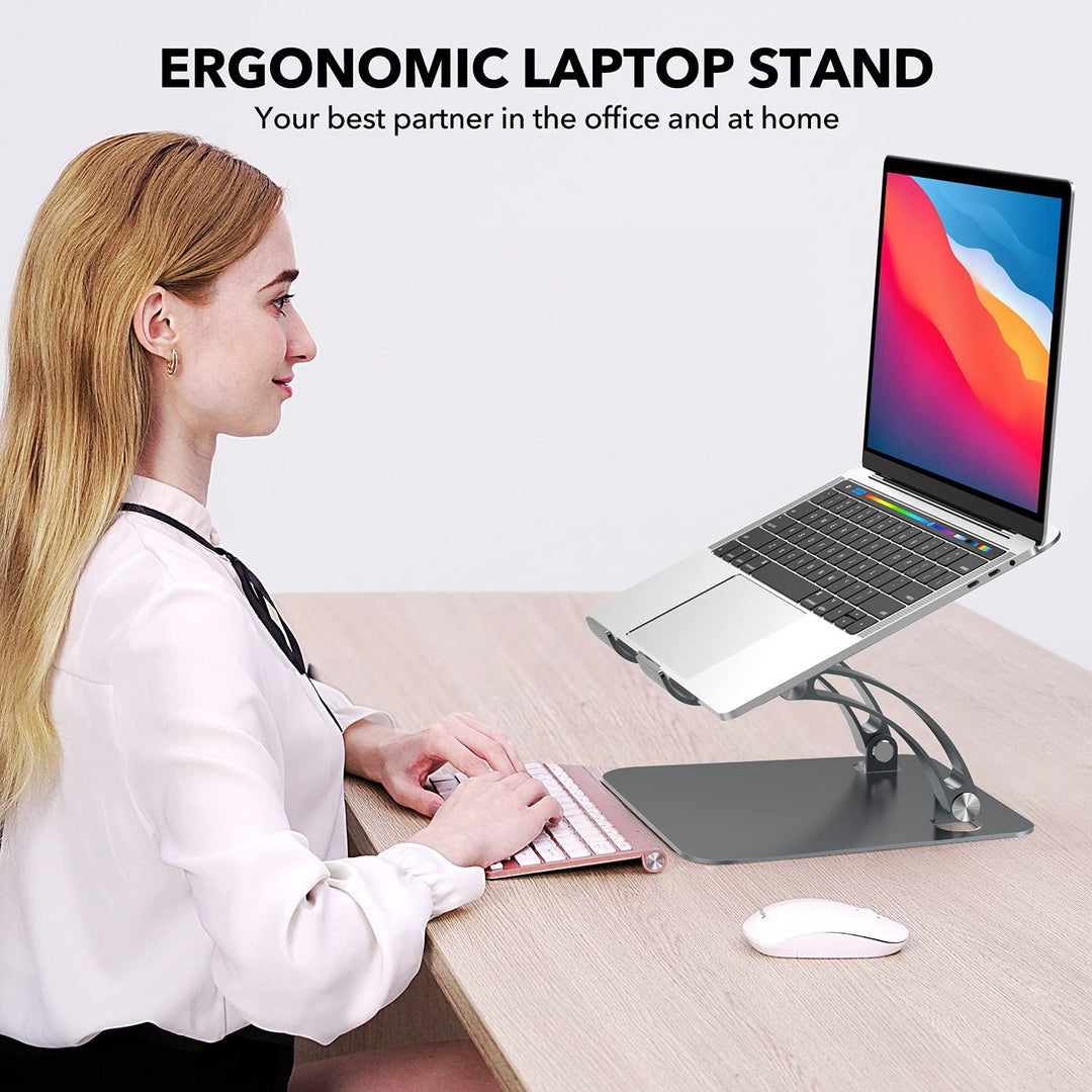 GRSTREE Laptop Ständer, Ergonomischer Notebook Ständer, Höhenverstellbarer Computerständer für Lapto