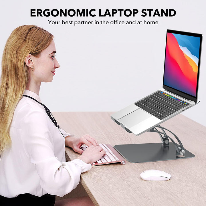 GRSTREE Laptop Ständer, Ergonomischer Notebook Ständer, Höhenverstellbarer Computerständer für Lapto