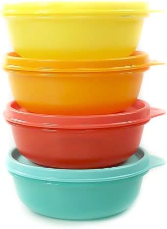 Tupperware Kühlschrank Hit-Parade 300 ml rot + türkis + orange +gelb Hitparade Mini 37138