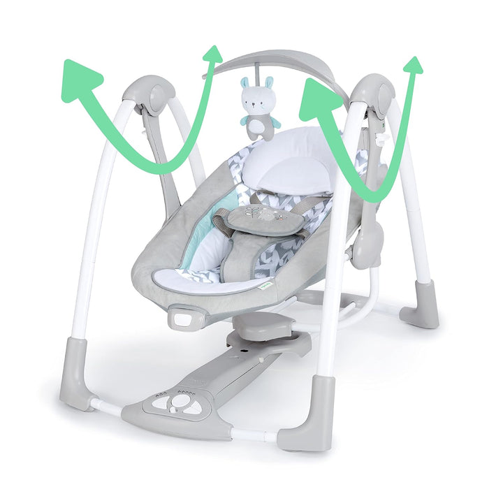 Ingenuity, Raylan 2 in 1 zusammenklappbare Babschaukel und -sitz, mit Vibrationen, automatischem Sch