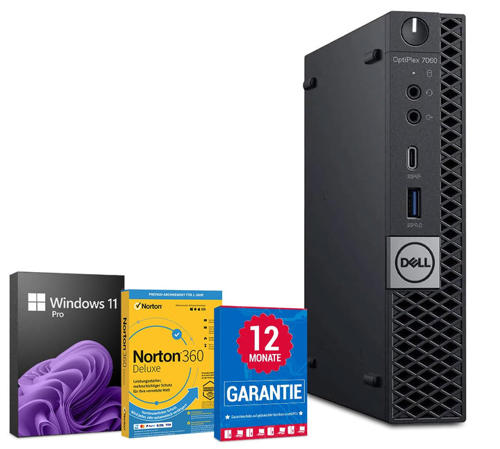 Dell OptiPlex 7060 PC Computer Intel Core i5-8500T@ bis zu 3,5 GHz 16 GB 256 GB SSD mit Windows 11 P
