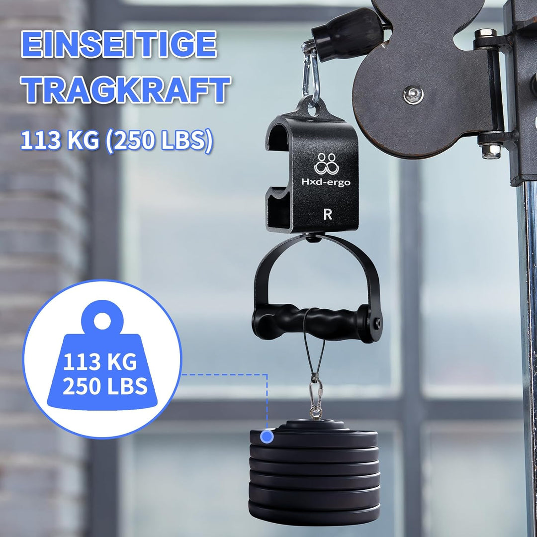 HXD-ERGO Klimmzuggriffe Rotierbar Klimmzugstange Türrahmen Klimmzug Fitness Griffe Accessoires für W