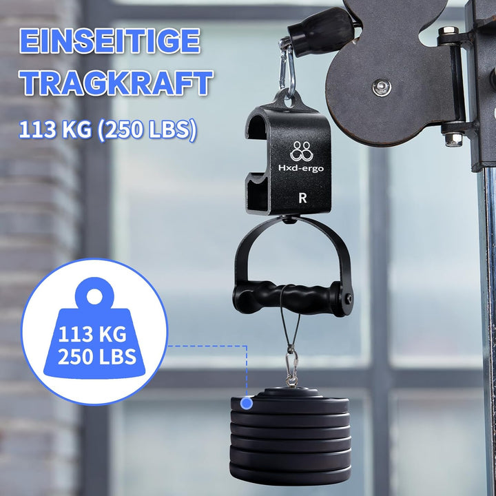HXD-ERGO Klimmzuggriffe Rotierbar Klimmzugstange Türrahmen Klimmzug Fitness Griffe Accessoires für W