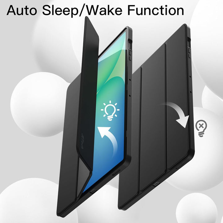 JETech Hülle für Samsung Galaxy Tab S10 FE Plus/S10 FE+ 13,1 Zoll mit S Pen Halter, Weiche TPU Tri-F