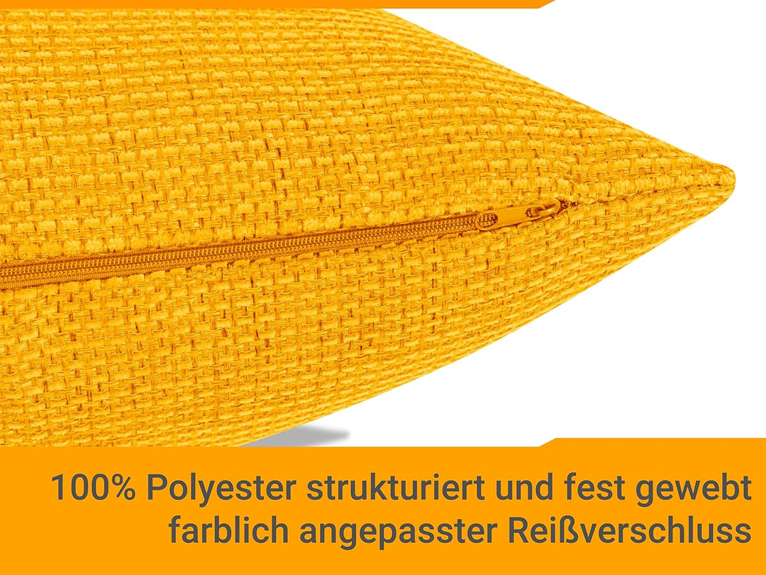 npluseins 2er Pack Kissenhüllen mit Struktur-Muster - Polsteroptik 617.767, 1 Pack (2 Stück) - Kisse