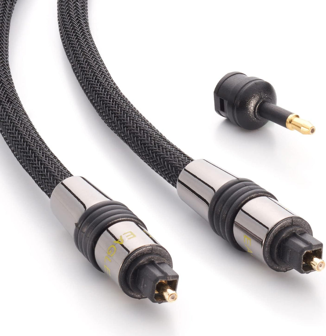 Eagle Cable by INAKUSTIK – 10021015 – Deluxe Optokabel | für Digitale Audiosignale | 1,50m in Schwar