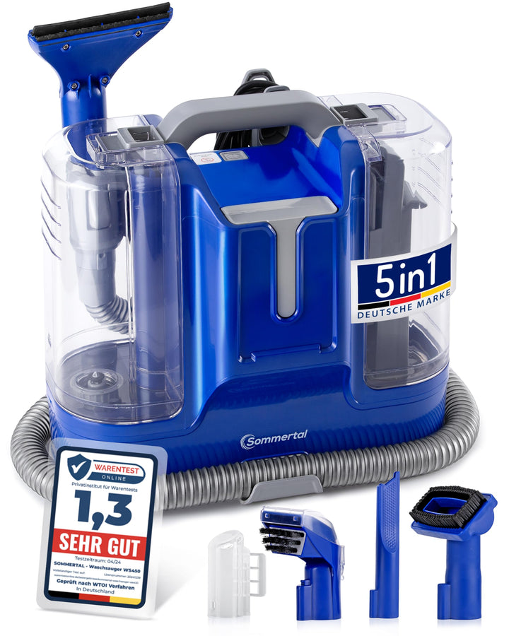 MultiCleaner WS450 5in1 Gerät für Teppiche, Treppen, Polster, Sofa, Auto, Tiere, Flecken, Leistungss