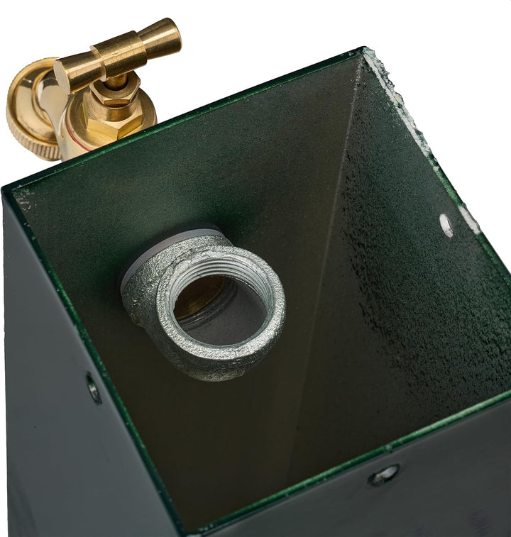 Relaxdays Standbrunnen Antik, mit Wasserhahn, HBT 86x19x23 cm, Wasserzapfsäule Garten, Terrasse, Zie