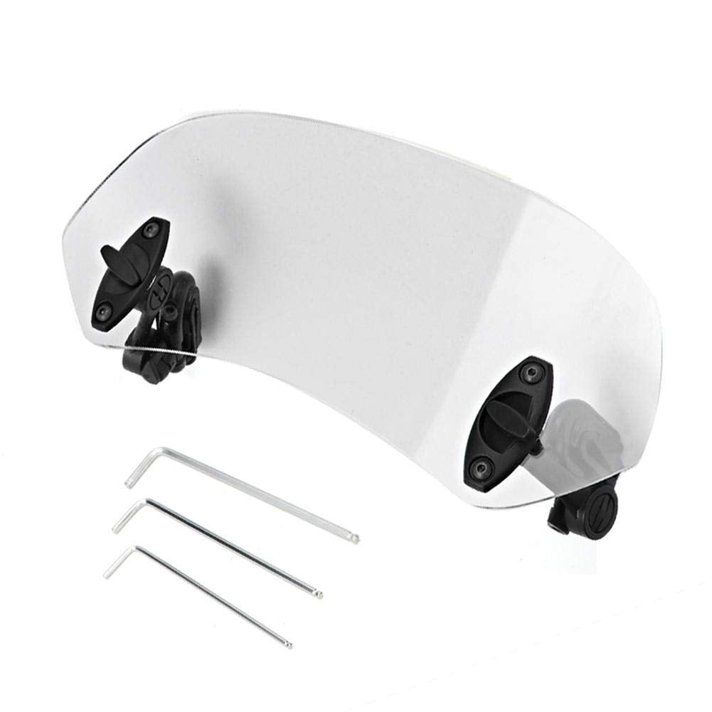 Windschutz Motorrad Universal,Motorrad Windschutzscheibe,Einstellbarer Clip für Universal-Motorrad-W