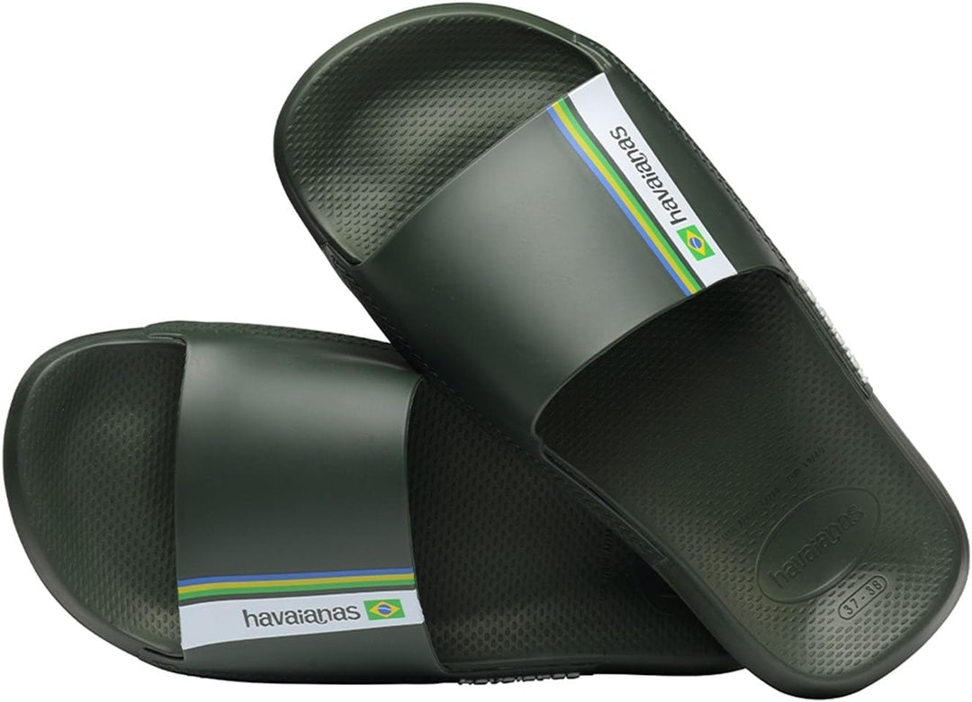Havaianas Unisex Slide Brasil Schiebe-Sandalen 33/34 EU Green Olive, 33/34 EU Green Olive
