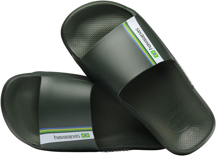 Havaianas Unisex Slide Brasil Schiebe-Sandalen 33/34 EU Green Olive, 33/34 EU Green Olive
