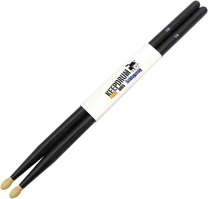 keepdrum DP-BL Practice Drum Pad Blau Übungspad 8mm + 1 Paar 5BB BLACK Drumsticks Pad Blau 8" + 5BB,