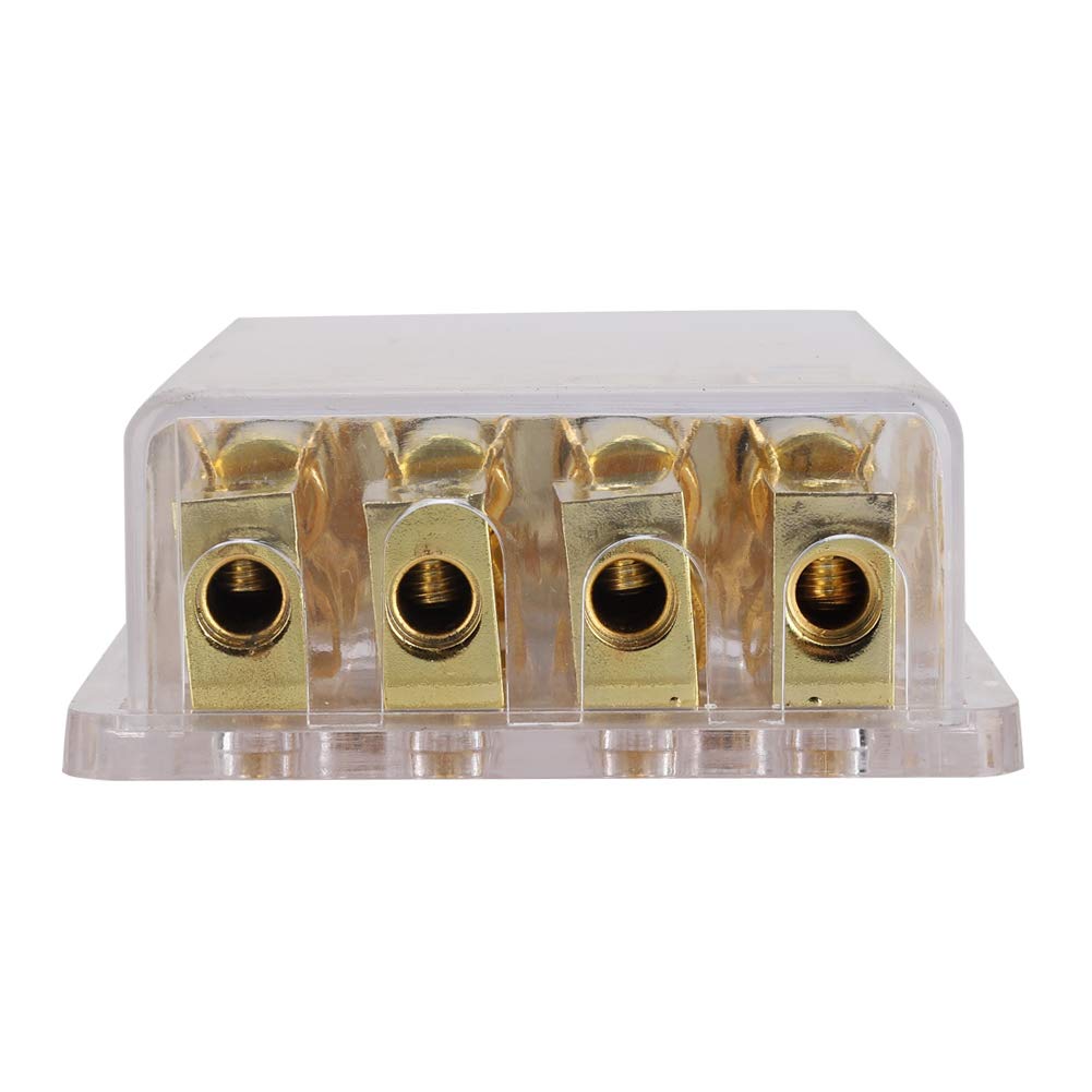 YWBL-WH 12V 60A Sicherungshalter für Auto-Audio-Schaltung, 1 in 4 Möglichkeiten 4GA (6GA / 8GA) * 3