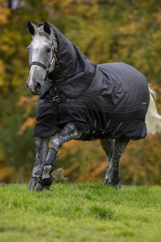 Horseware Amigo Bravo 12 Reflectech Plus Mittlerewahlbeteiligung Teppich 140cm Black/Reflective