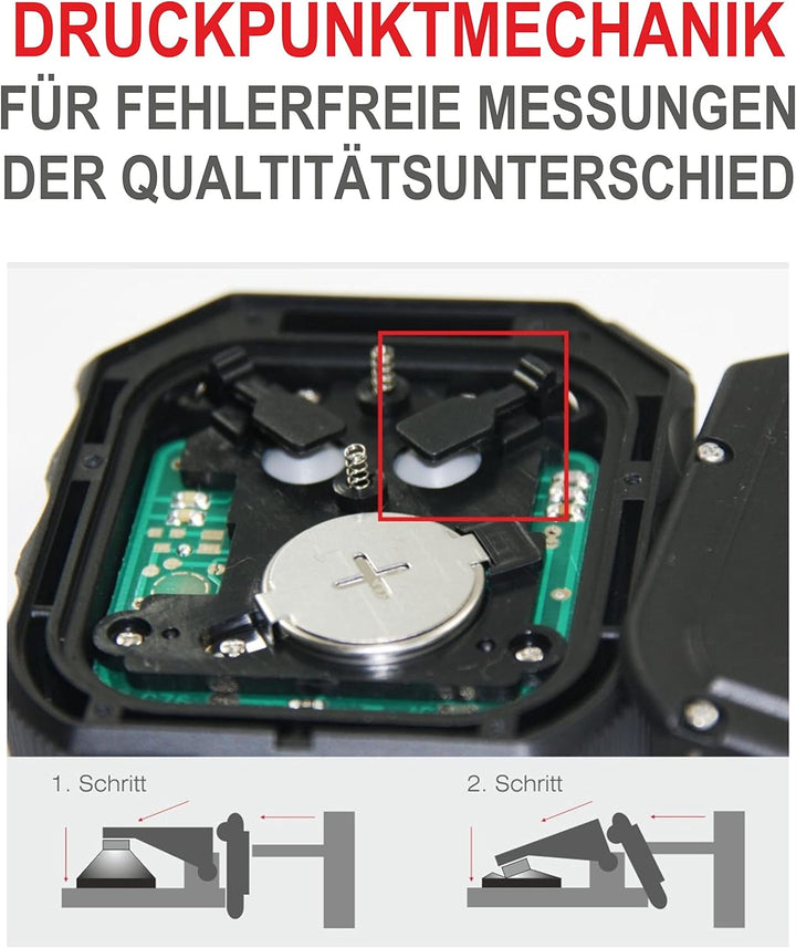 SCHÜTT Stoppuhr PC-90 (60 Memory Speicher | Uhrzeit & Datum | Dualtimer) - Digital Profi Stoppuhr mi