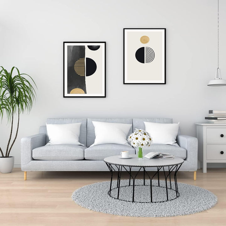 JNAOZI Leinwandbild Abstract Line Geometry Poster,Geometrisch Zeichnung Wandkunst,Modern Wanddeko Bi