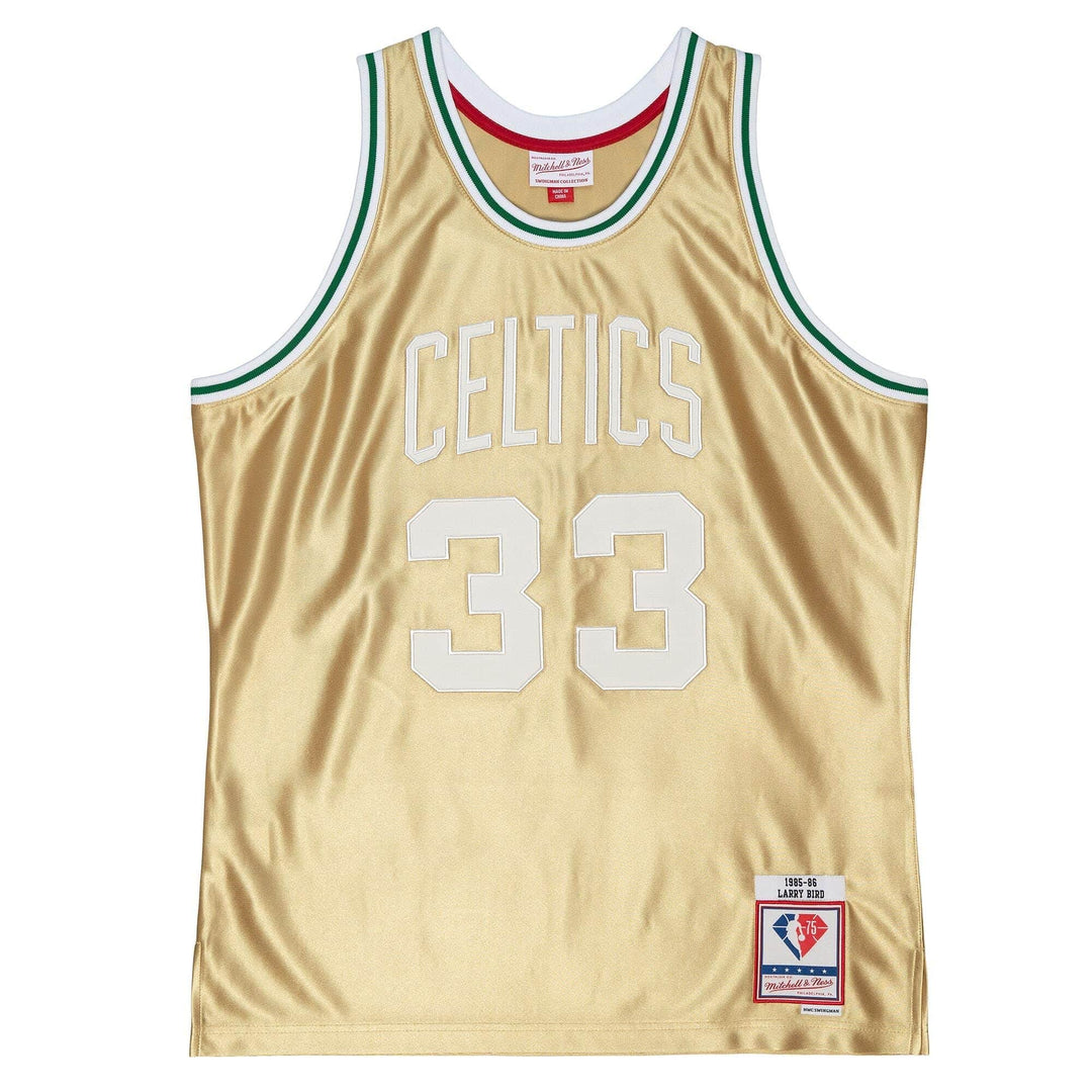 Mitchell & Ness NBA 75th Anniversary Swingman Jersey - Gold M Boston Celtics, L