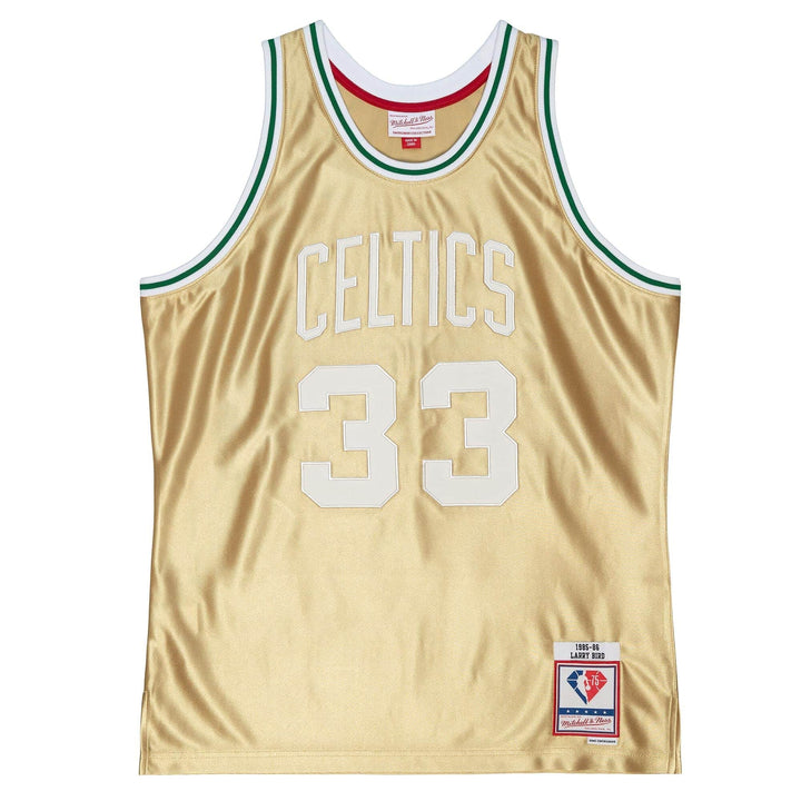 Mitchell & Ness NBA 75th Anniversary Swingman Jersey - Gold M Boston Celtics, L